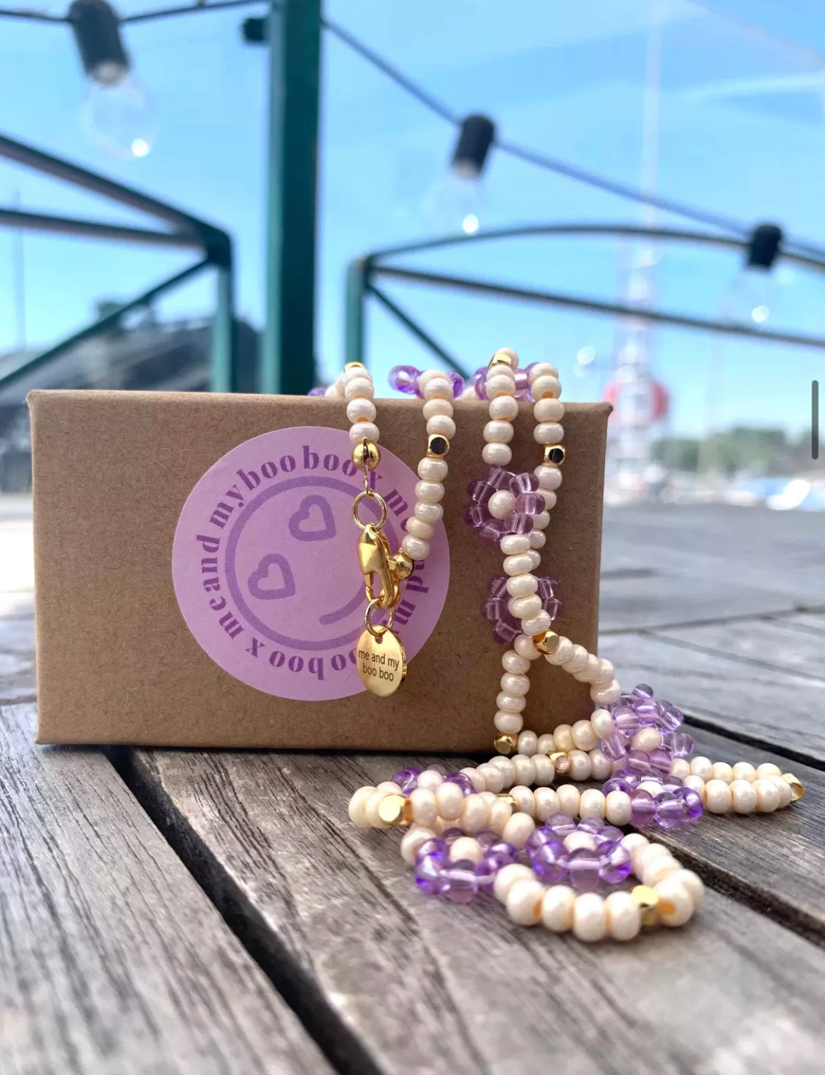 NINA long flower necklace