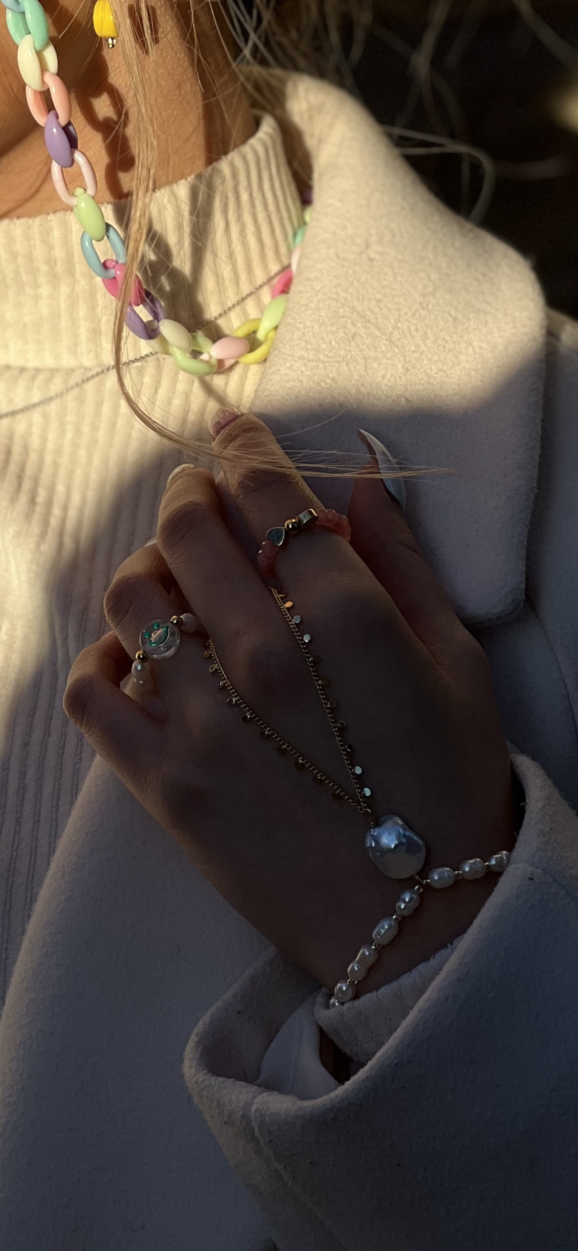 Smiley  freshwater pearl ring