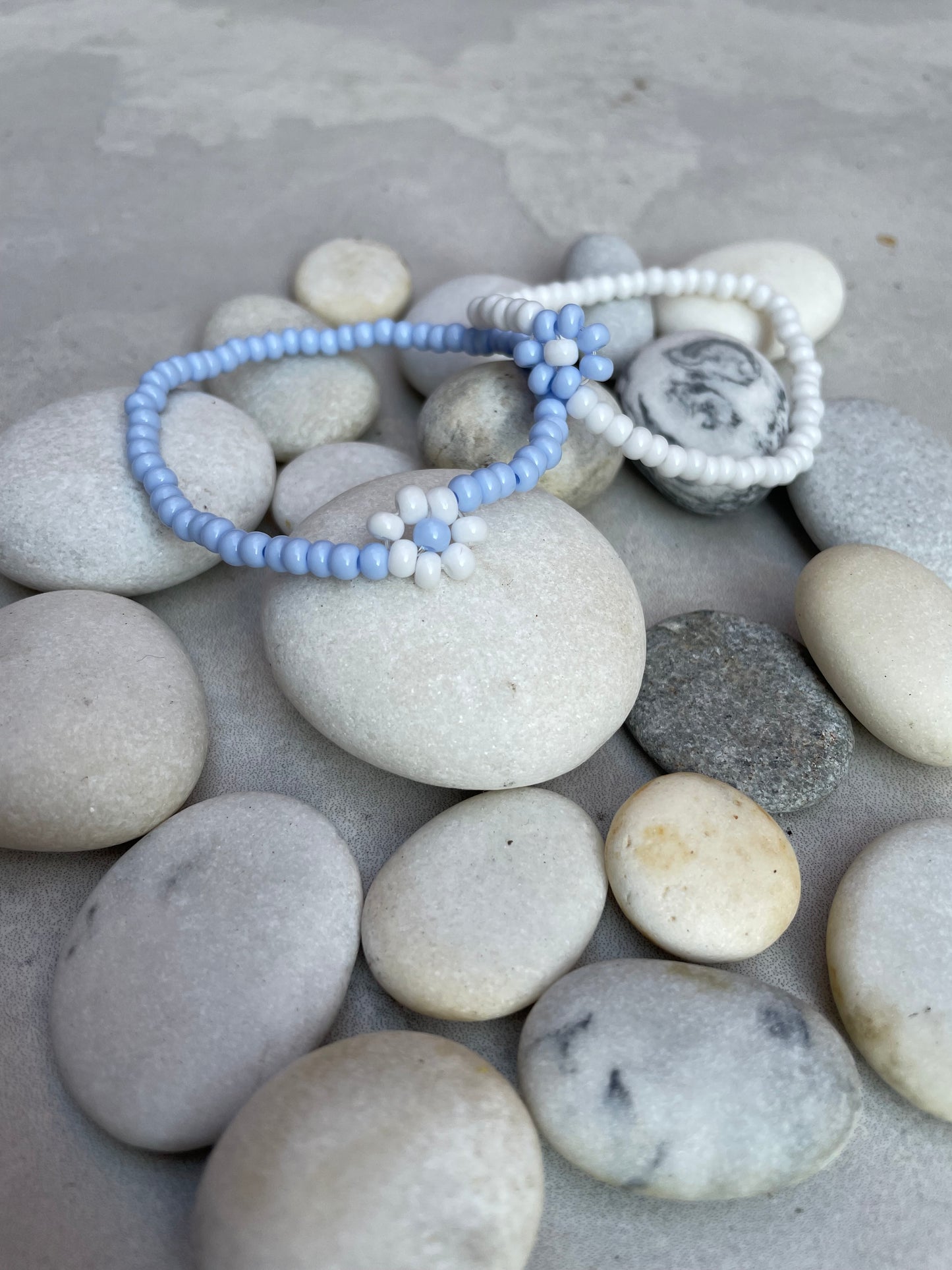 Single flower bracelet - Set of two