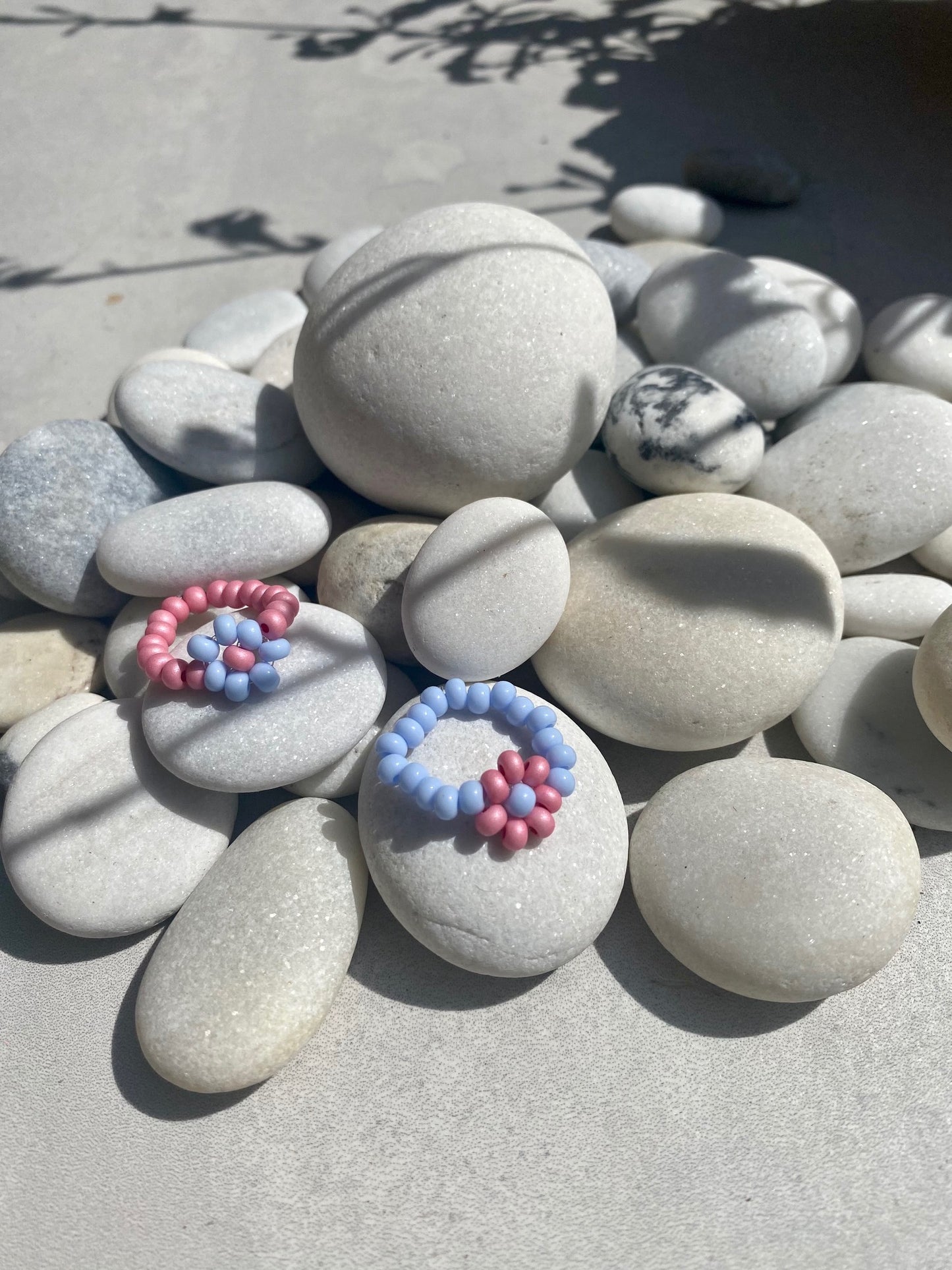 FLower rings - set of two
