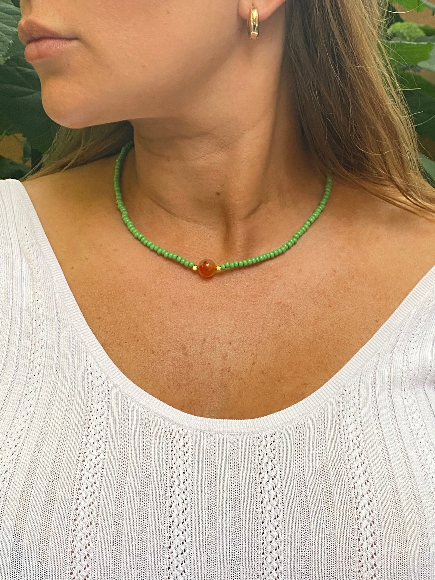 Carnelian halsband