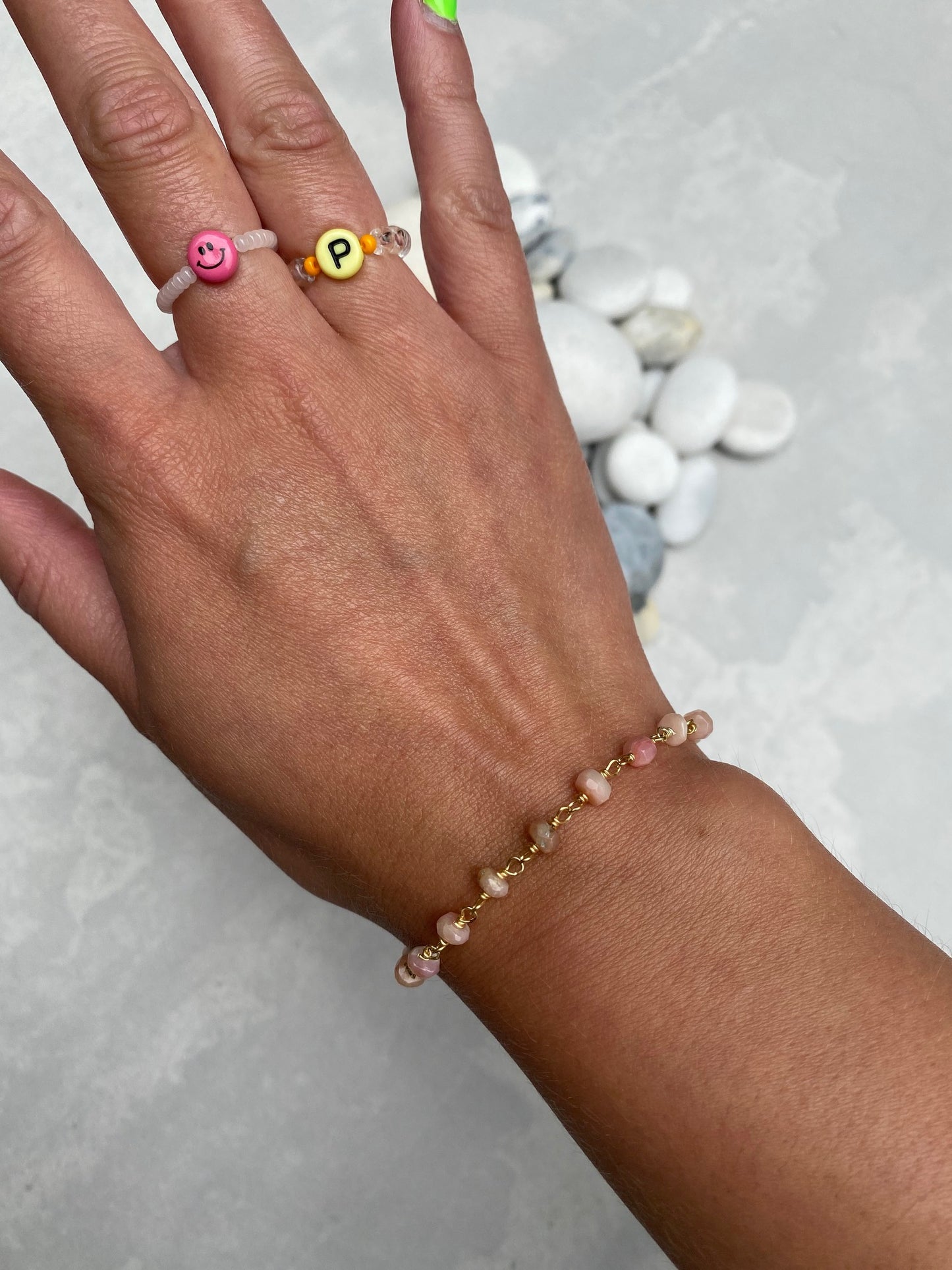 Pink Opal armband